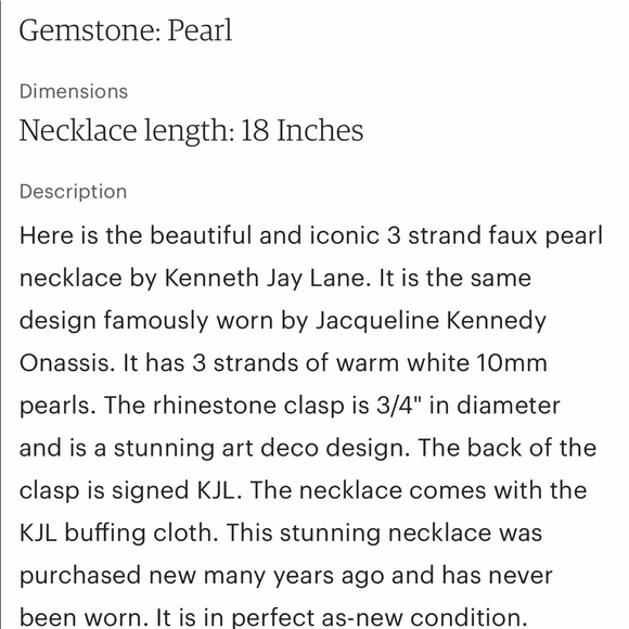 Three Strand Pearl Necklace - Picture 6 of 6